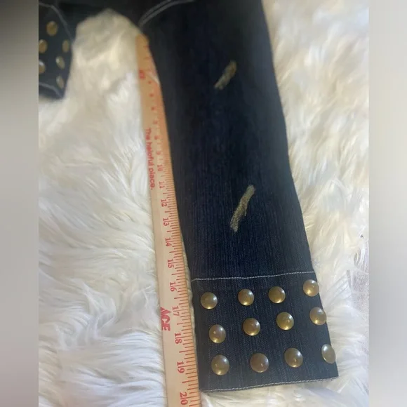 What’s Hot Stretch Studded Denim Sz XL Women’s  Jacket - Picture 9 of 10